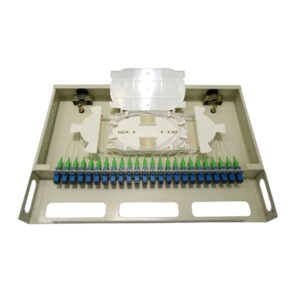 gprf fiber patch panel 24 port sc apc, 1u rack, 48 core, metal for 10g networks