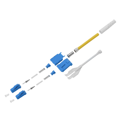 LC fiber connector with pulling rod duplex