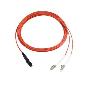 MTRJ to LC patch cord 3 mtr duplex multimode 50/125um OM2 LSZH, orange, fanout LC PC patch cord 20 cm