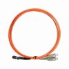 sc to mtrj multimode fiber patch cable, om1 61.5/125um, 2 cores g.651 fiber, orange lszh