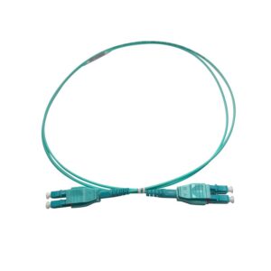 single mode lc patch cord with push pull dual lc connector, sm dx 1m os2 9/15um yellow ofnr riser cable (copy)