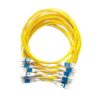 single mode lc patch cord with push pull dual lc connector, sm dx 1m os2 9/15um yellow ofnr riser cable