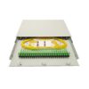 gpsr 1u 24 port sc apc patch panel fiber, white, 0.9mm adapters, 19" rack mount