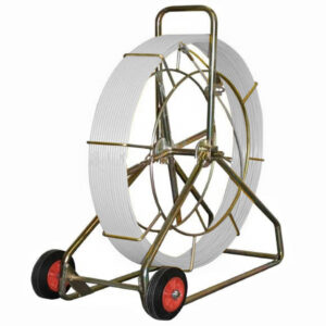 12mm x 300m threading tape with guide wheels, nylon reinforced, for duct/cable pulling, 500kg tensile strength