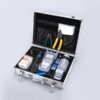 portable ftth toolbox with 24 piece fast connector kit, water resistant, for drop cable installation & maintenance