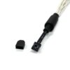 48 fiber mt/female to lc/upc breakout cable singlemode 9/125um sm g657a1 30cm, white loose tube