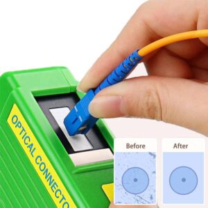 optical fiber cleaner cassette box, 200+ cleans, for sc/lc/fc connectors, lint free, iso class 5 certified, lab & field use