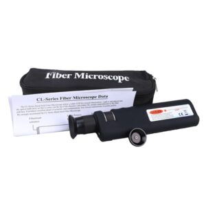 handheld fiber optic microscope, 400x magnification, for sc/lc/fc/st connectors, with 0.1μm detection, portable