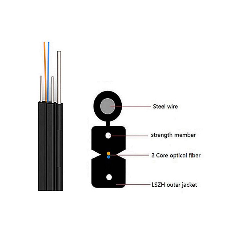 outdoor ftth self supporting drop cable 1core 2x5mm G657 fiber, 1km/drum