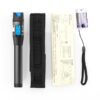 blue laser visual fault locator, 30km range, 650nm wavelength, for fiber optic cable testing & tracing, 9v battery powered