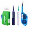 fiber optic cleaning set (10 piece kit), for sc/lc/fc/st connectors, 0.3μm precision, lint free wipes & sticks