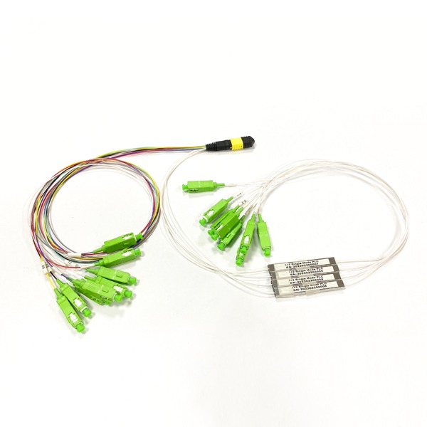 12 fiber mpo to sc splitter plc 1x2