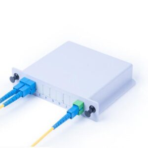 1x2 fiber optic splitter cassette, module size: 130*100*25mm, sc/upc connectors, telecom loss 3.5db, 10pcs/box