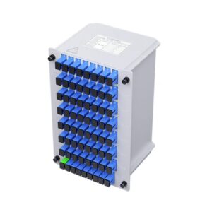 1x64 plc splitter module sc/upc, 8 way 8 sc couplers, abs, gray, max. insertion loss: 21db
