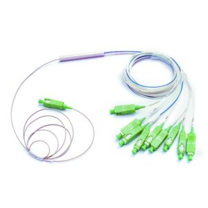 1:9 unbalanced splitter plc apc 65%:35%, g657b3 sm, in brown, out ch1: blue 65%, ch2 9: white 4.375% each