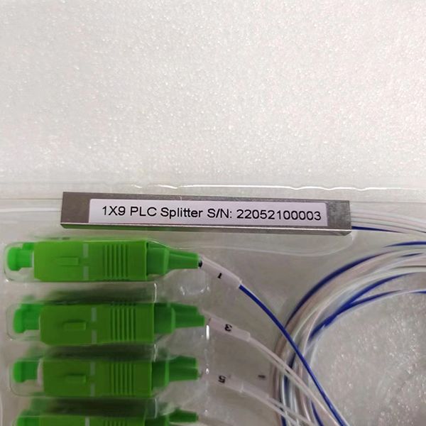 telcordia unbalanced cable splitter 1:9 80/20, sc connectors 1mt, in white, out ch1: blue 80%, ch2 9: white 2.5% each