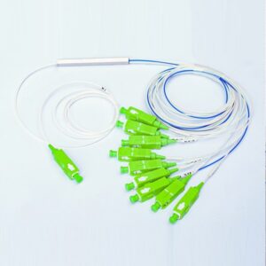 telcordia unbalanced cable splitter 1:9 80/20, sc connectors 1mt, in white, out ch1: blue 80%, ch2 9: white 2.5% each