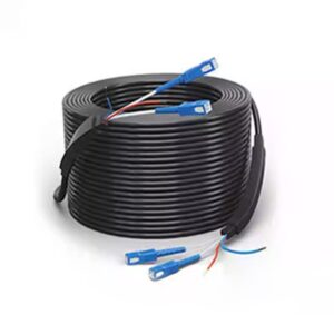 gjxh singlemode 2 cores ftth patch cord sc upc sc upc with rv power cable 2*1.5mm black