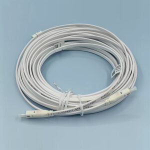 pre connectorized drop cable patch cord xc upc to xc upc, optoelectronic composite cable white lszh ul94v0, 20m