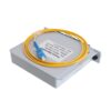 fiber optic plc spliter modular 1x8 with connectors sc/upc, input pigtail sc yellow g657a fiber 1.5meter 2mm