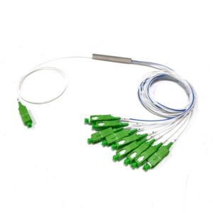 90 10 optical splitter 1x9, sc/apc connectors, g.657a2 fiber, 0.9mm loose tube, 1.5mts, 1pc/blister box