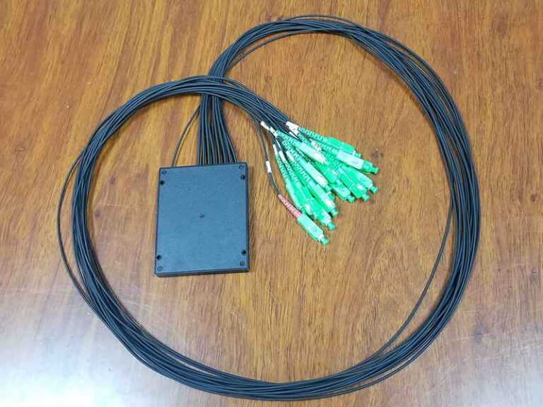 Custom abs splitter withconnectors in black loose tube