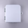 4 port fiber optic box wall mounted, gray, ip65, ul flame retartant, 1:8 splitter cassette module slots, waterproof, key lock