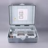 48 cores ftth fibre box on wall, 2 splice trays, 48 sc simplex adapter with flange, 2x1:16 lgx splitter or 4x 1:8 lgx splitter optional ip65, gray, abs+pc material, anti uv