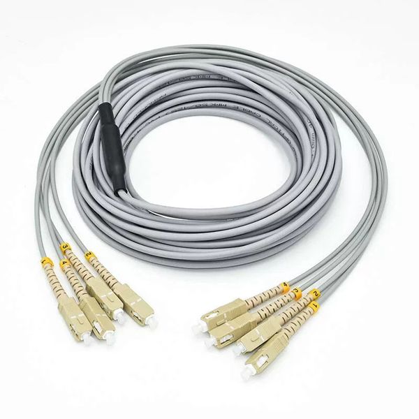 4 core armored multimode fiber optic cable sc to sc