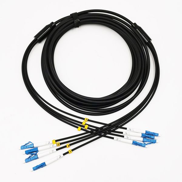 4 core singlemode armoured patch cord lc upc to lc upc