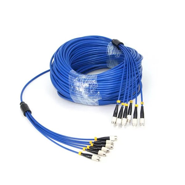 6 core armoured fiber optic cable single mode fc to fc