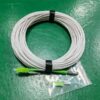 pushable patch cable sc/apc to sc/apc 1 core amored cable os2 corning g.657a2 fiber lszh white 3.0mm 30mts, metal protective sleeve with hole for pulling, 1pc/pack