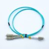 computer room connection low loss sc to lc multimode fiber patch cable 10gb 50um om3 150 fiber, duplex, 3.0mm 1mts aqua, 1pc/bag