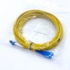 indoor short distance connection sc to lc single mode fiber patch cable duplex 3.0mm zipcord cable, 2 cores g.652d lszh jacket, 1m yellow