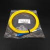 ftth terminal connection sc lc single mode patch cord, simplex g652d pvc 6m 3.0mm yellow cable, blue connectors