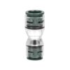 green ip68 plastic microduct reduced connector, 10mm to 8mm, 12mm to 10mm, different od. at both ends, for air blown cable laying in pipeline