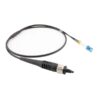 threaded locking odc male to lc single mode fiber cable 1m, 2 cores 5mm g.657 lszh black for ftta 5g base station