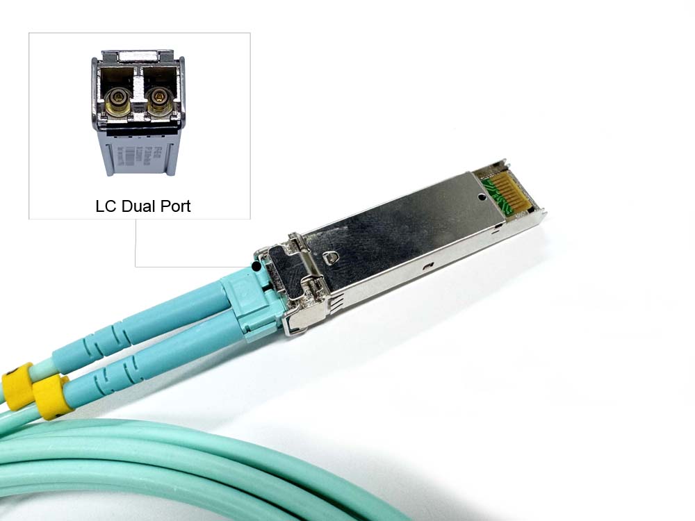 lc dual port fiber switch / router use 1.25 g sfp transceivers 850nm wavelength, transmission distance 550m, lc duplex ports, om3 om4 cable, temperature 0~+70 ℃, 10pcs / box