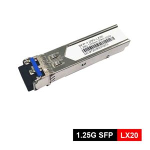 1.25 g sfp optical transceiver 1310nm 20km lc connector, commercial temperature 0~+70℃,single mode lc dual fiber interface, 1310nm transimission & receiving wavelength, 20km long reach