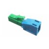 lc/upc female to lc/apc male fiber optic attenuator, apc green, upc blue, metal ion erbium doped attenuation fiber, simplex, sm 1260 1640nm, 1pc/bag with test report