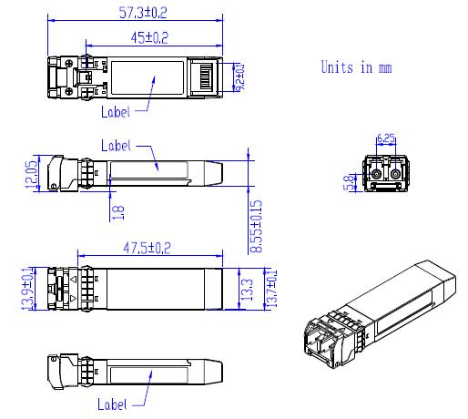 intelligent security and monitoring networks use 25g dwdm sfp28 transceivers, c21 ~c60 100 ghz itu channel, 15km, ddm, 0oc to +70??c