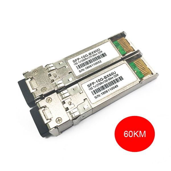 custom 10ge sfp+ transceiver module bidi 1270/1330nm lc single fiber single mode 10 km to 120km,lr, er, zr range, ddm, 40ºc to +85°c