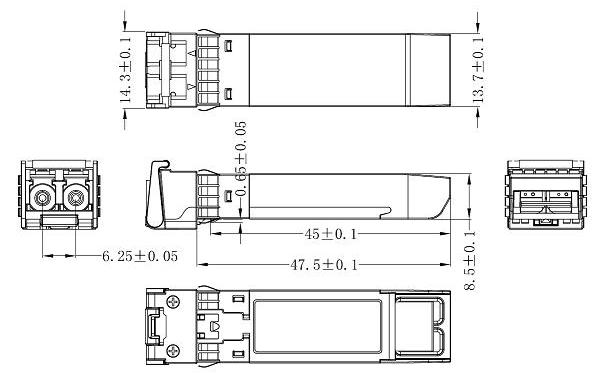 custom 10ge sfp+ transceiver module bidi 1270/1330nm lc single fiber single mode 10 km to 120km,lr, er, zr range, ddm, 40oc to +85??c