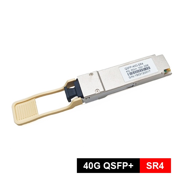40gbase sr4 qsfp transceiver module with mpo connector,100m reach, mulitimode 50/125um, gray clasp, ddm, mellanox,huawei, cisco, juniper, mikrotik compatible