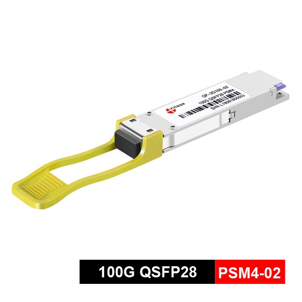 psm4 mpo 100g qsfp28 transceiver, 1310nm single mode fiber, up to 2km, mpo 12 fiber cable, 103gbps aggregate bit rates, 4x25.78gbps 1310nm dfb transmitter for data center, enterprise networks
