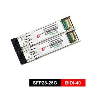 single fiber sfp28 module lc connector 1270/1330nm lr er sx, central wavelength tx rx 1270nm 1330nm, low emi 25g bidi