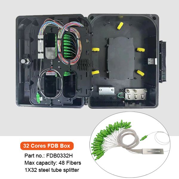 fdb0332h fiber distribution box grey background