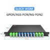 3ch wdm in fiber optics gpon xgs pon and otdr plug in lgx box, size 215*150*20mm, pon sc/upc connector, com rf video otdr sc/apc connector