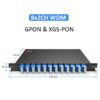 pon coexistence 2ch wdm, gpon 1310/1490nm , xgs pon 1270/1577nm, metal plug in lgx cassette, size 215*150*20mm, sc/upc blue connectors