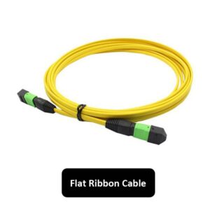100g psm4 qsfp28 patch cable, apc mtp termination 12 fibre trunk cable single mode flat os2 g657a2 lszh flame retardant yellow 3m